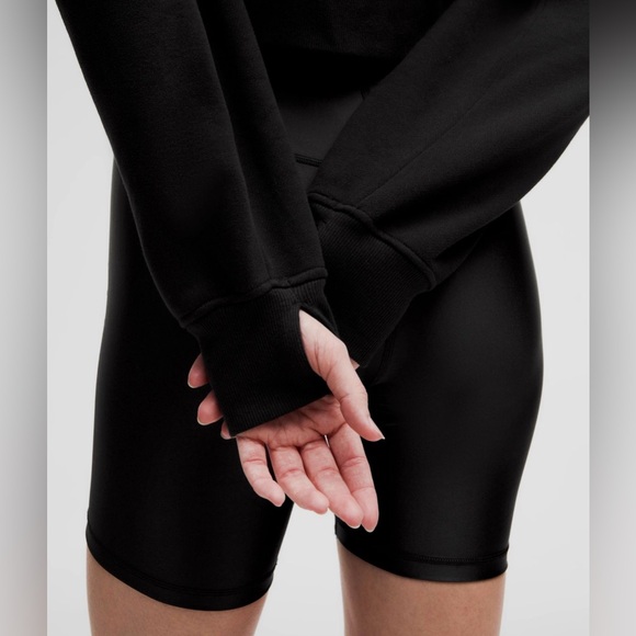 NWT Lululemon Scuba Oversized Half Zip Hoodie Jacket Black & Gold Size M/L - Picture 6 of 13